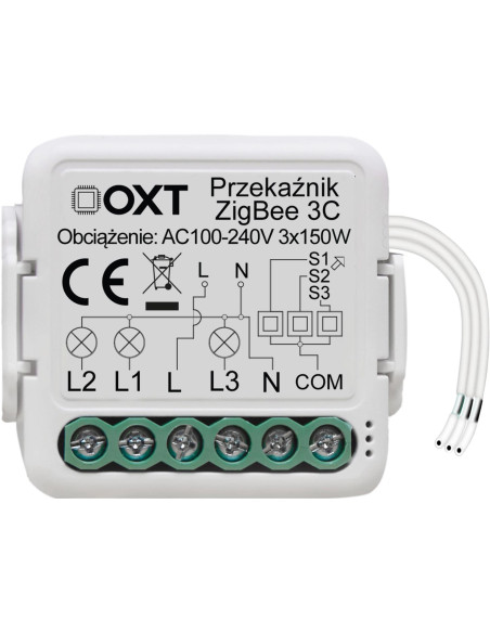 Moduł Oxt Mini Przekaźnik 3 Obwody Zigbee Tuya