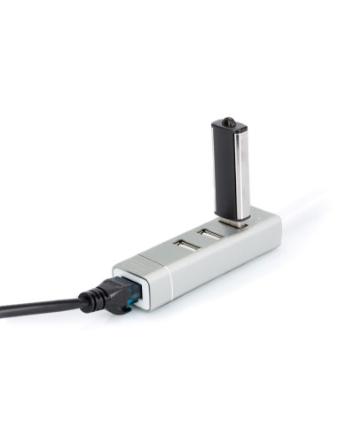 Digitus 3-Portowy Hub Usb 2.0 I Adapter Lan Fast Ethernet Ze Złączem Type-C™