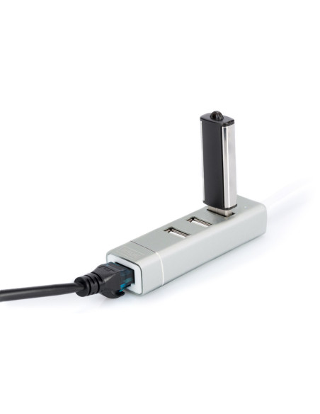Digitus 3-Portowy Hub Usb 2.0 I Adapter Lan Fast Ethernet Ze Złączem Type-C™
