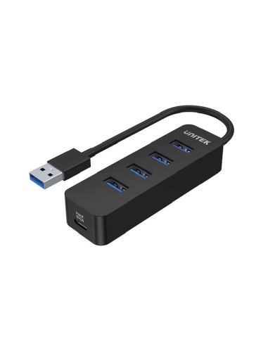Unitek Uhub Q4 Usb 3.2 Gen 1 (3.1 Gen 1) Type-A 5000 Mbit/S Czarny