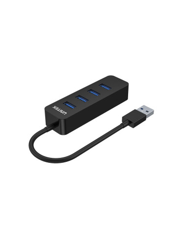 Unitek Uhub Q4 Usb 3.2 Gen 1 (3.1 Gen 1) Type-A 5000 Mbit/S Czarny