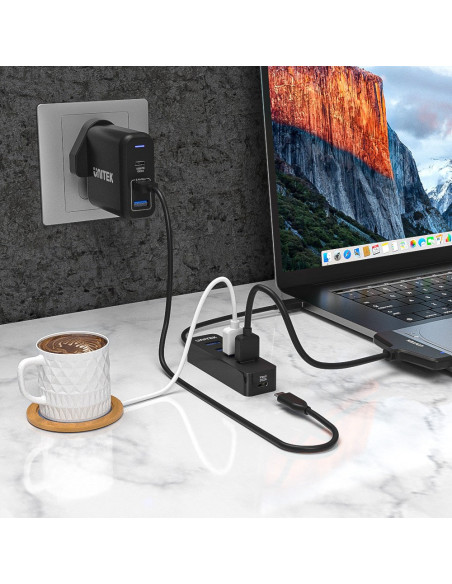 Unitek Uhub Q4 Usb 3.2 Gen 1 (3.1 Gen 1) Type-A 5000 Mbit/S Czarny