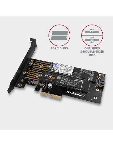 Axagon Pcem2-D Adapter Wewnętrzny M.2, Sata