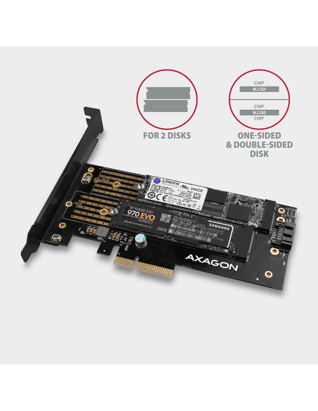 Axagon Pcem2-D Adapter Wewnętrzny M.2, Sata