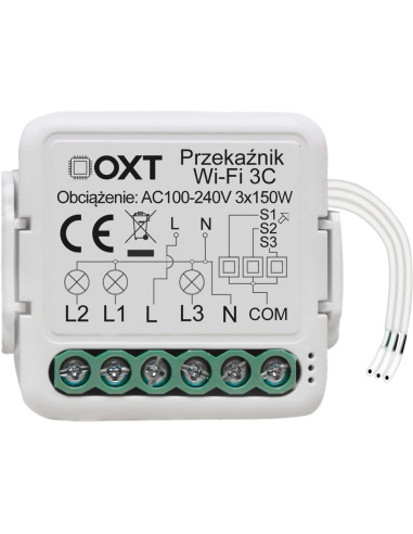 Moduł Oxt Mini Przekaźnik 3 Obwody Wifi Tuya