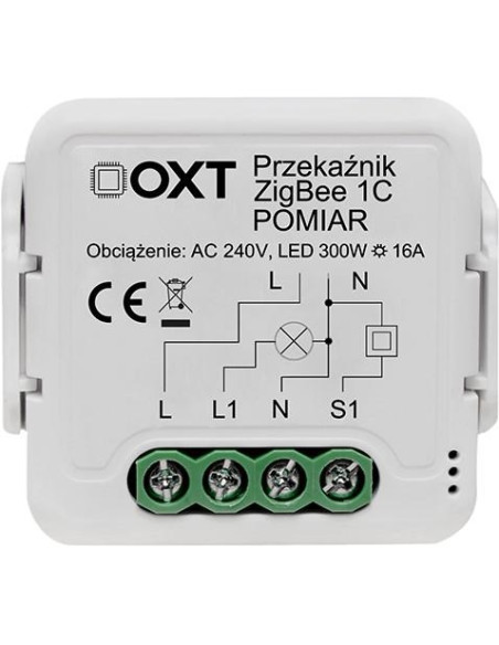 Moduł Oxt Przekaźnik 1 Obw. Pomiar 16A Zigbee Tuya