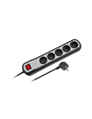 Listwa Zasilająca Rebel 5 Gniazd Z Przełącznikiem (3M, 3X1,5Mm)