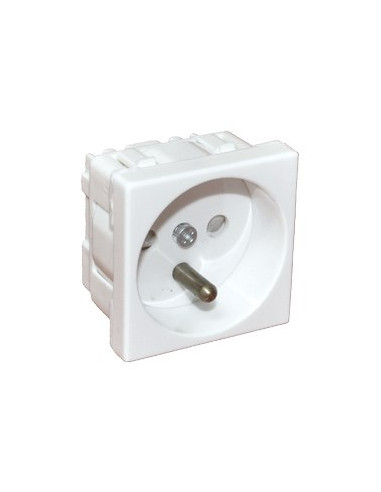 Alantec Gniazdo Elektryczne 45X45, Białe - 2P+Z (Pz01B)