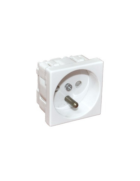 Alantec Gniazdo Elektryczne 45X45, Białe - 2P+Z (Pz01B)