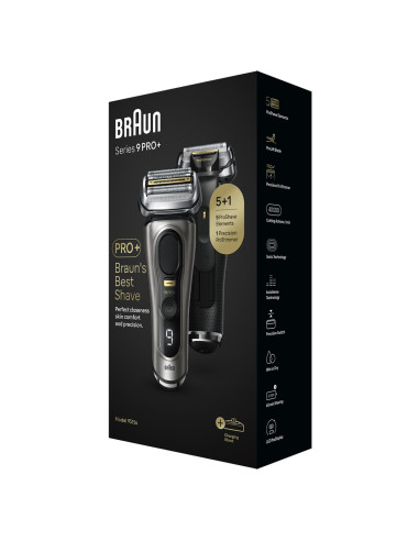 Braun Series 9 Pro+ 9515S Golarka 6 Elementów Metaliczny