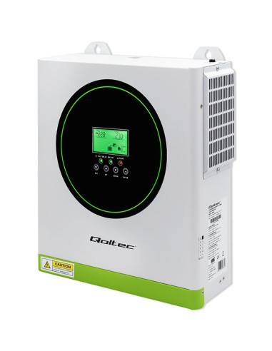 Qoltec Hybrydowy Inwerter Solarny Off-Grid 1500W | 100A | 12V | Mppt | Sinus | Opcja Wi-Fi | Power Factor 1.0