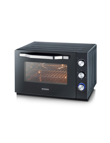 Severin Mini Piekarnik, Termoobieg, Zakres Temp. 100°C-230°C, Ruszt, Blacha, Rożen, Taca, Timer, 60 L, Moc 2200W To2073