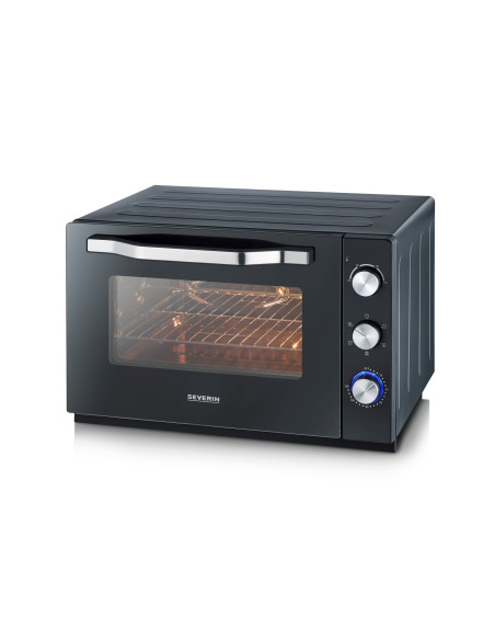 Severin Mini Piekarnik, Termoobieg, Zakres Temp. 100°C-230°C, Ruszt, Blacha, Rożen, Taca, Timer, 60 L, Moc 2200W To2073