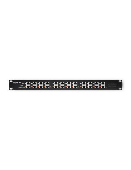 Qoltec Patch Panel Rack | 12 Portów | Poe | Czarny
