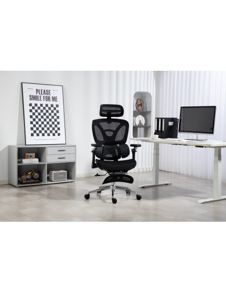 Ergonomiczny Fotel Biurowy Activejet Yk848 Czarny