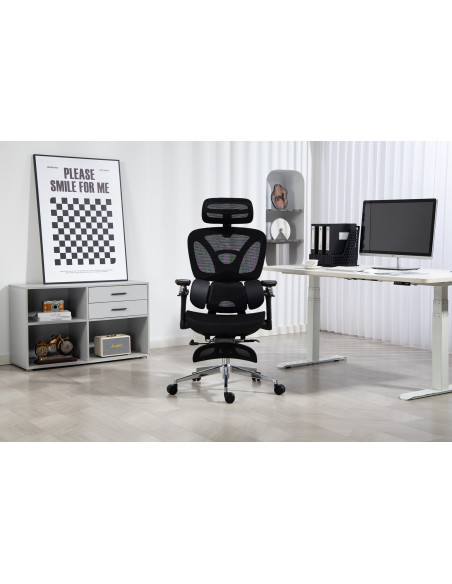 Ergonomiczny Fotel Biurowy Activejet Yk848 Czarny
