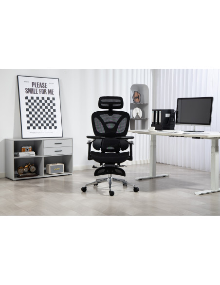 Ergonomiczny Fotel Biurowy Activejet Yk848 Czarny