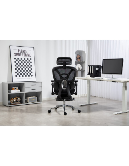 Ergonomiczny Fotel Biurowy Activejet Yk848 Czarny