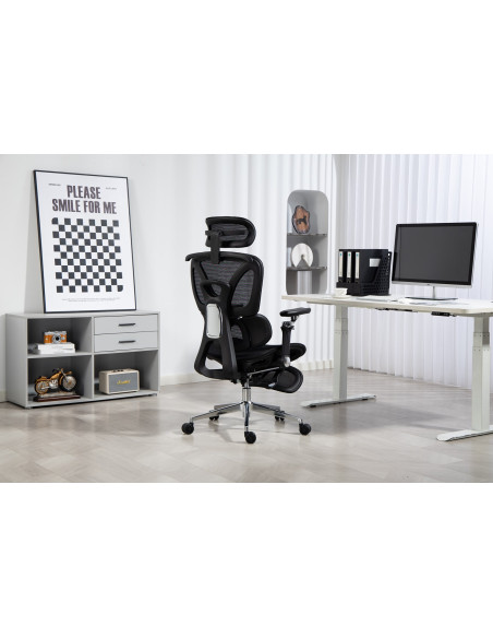 Ergonomiczny Fotel Biurowy Activejet Yk848 Czarny