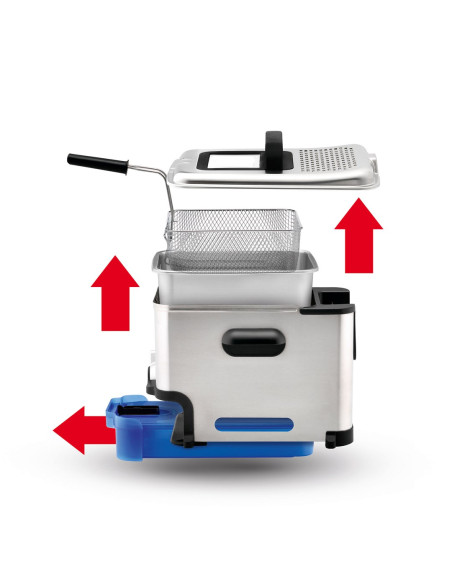 Frytkownica Tefal Fr8040, Pojemność 3,5L, Kolor Schwarz, Stal Nierdzewna, Moc 2300W, Wymiary 34,8 Cm X 46,4 Cm