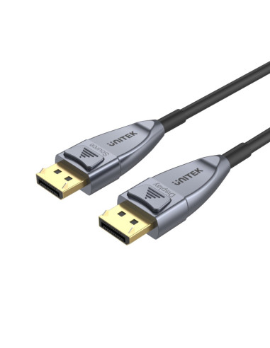 Unitek C1617Gy Kabel Displayport 15 M Czarny, Srebrny