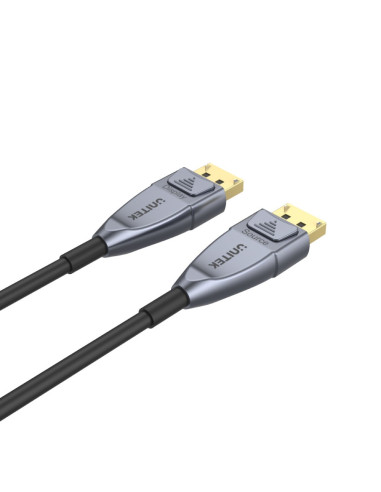 Unitek C1617Gy Kabel Displayport 15 M Czarny, Srebrny