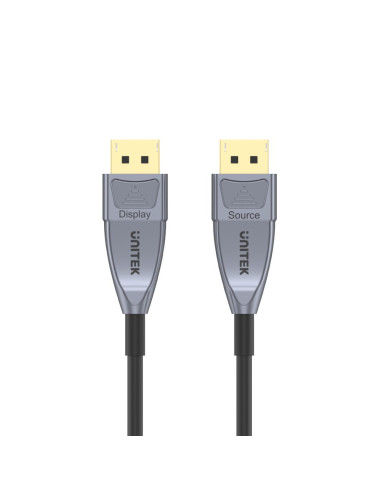 Unitek C1617Gy Kabel Displayport 15 M Czarny, Srebrny