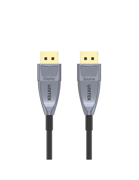 Unitek C1617Gy Kabel Displayport 15 M Czarny, Srebrny
