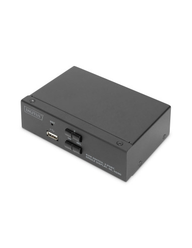 Digitus Przełącznik Kvm, 2-Portowy, Pojedynczy Wyświetlacz, 4K, Hdmi®