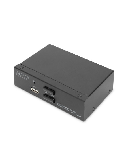 Digitus Przełącznik Kvm, 2-Portowy, Pojedynczy Wyświetlacz, 4K, Hdmi®