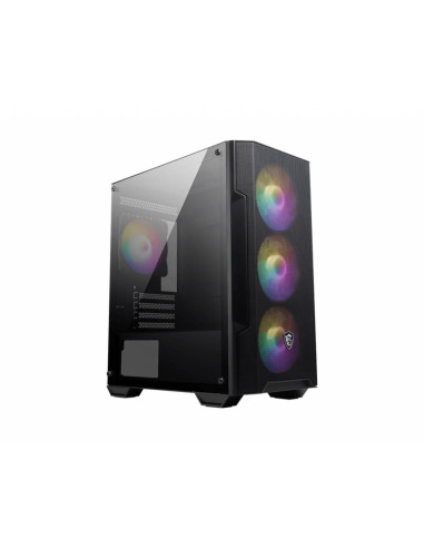 Msi Mag Forge M100A Zabezpieczenia & Uchwyty Komputerów Micro Tower Czarny, Przezroczysty