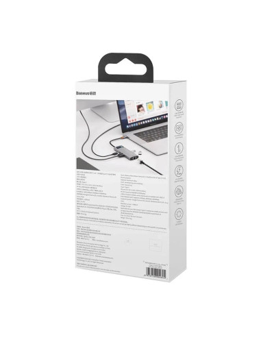 Baseus Metal Gleam Usb 3.2 Gen 1 (3.1 Gen 1) Type-C Szary