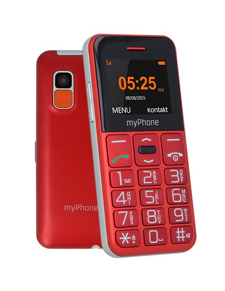 Myphone Halo Easy 4,32 Cm (1.7") 70 G Szary, Czerwony Telefon Dla Początkujących