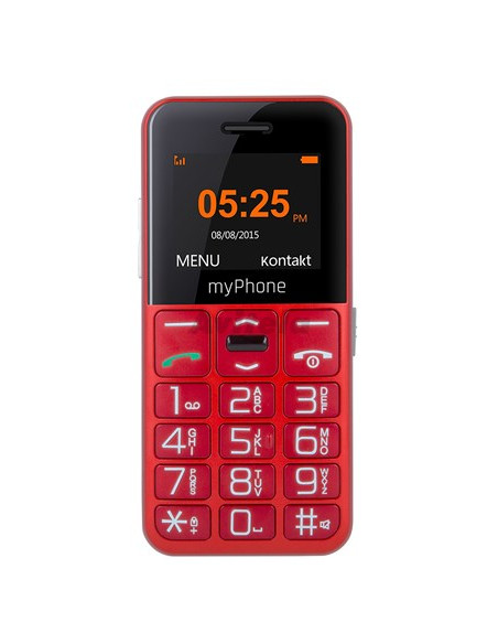 Myphone Halo Easy 4,32 Cm (1.7") 70 G Szary, Czerwony Telefon Dla Początkujących