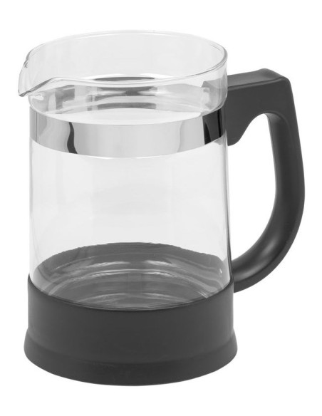Resto Kitchenware 90512 Dzbanek Do Herbaty Pojedynczy Dzbanek 950 Ml Czarny, Przezroczysty