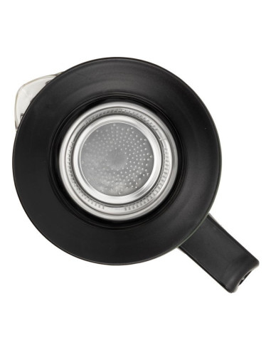 Resto Kitchenware 90512 Dzbanek Do Herbaty Pojedynczy Dzbanek 950 Ml Czarny, Przezroczysty