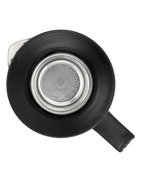 Resto Kitchenware 90512 Dzbanek Do Herbaty Pojedynczy Dzbanek 950 Ml Czarny, Przezroczysty