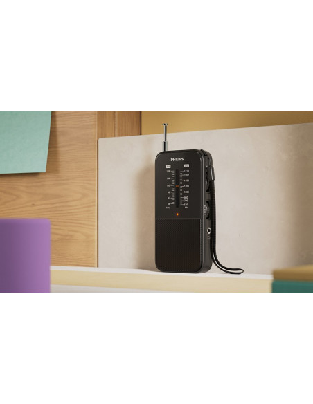 Philips Tar1509/00 Radio Przenośny Analogowy Czarny