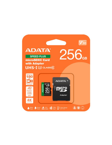 Adata Speed Plus 256 Gb Microsdxc Klasa 10