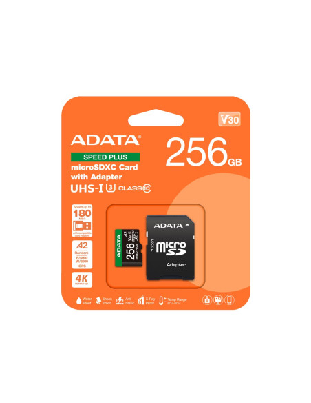 Adata Speed Plus 256 Gb Microsdxc Klasa 10