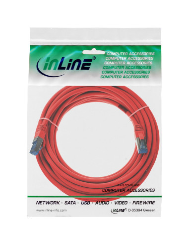 Inline 76800R Kabel Sieciowy Czerwony 10 M Cat6A S/Ftp (S-Stp)