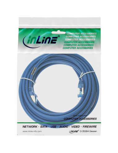 Inline 76800B Kabel Sieciowy Niebieski 10 M Cat6A S/Ftp (S-Stp)