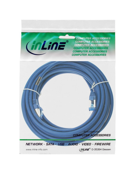 Inline 76800B Kabel Sieciowy Niebieski 10 M Cat6A S/Ftp (S-Stp)