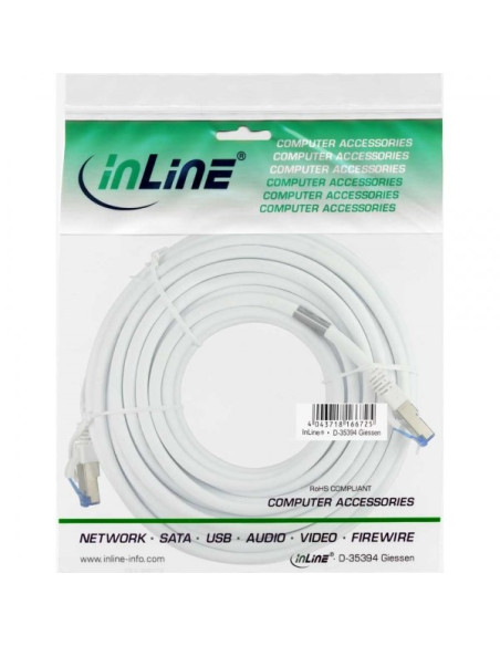 Inline 76800W Kabel Sieciowy Biały 10 M Cat6A S/Ftp (S-Stp)