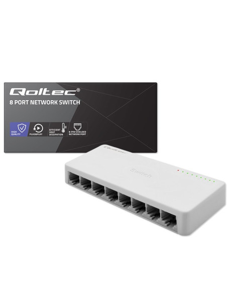 Qoltec 52248 Łącza Sieciowe Nie Zarządzany Biały