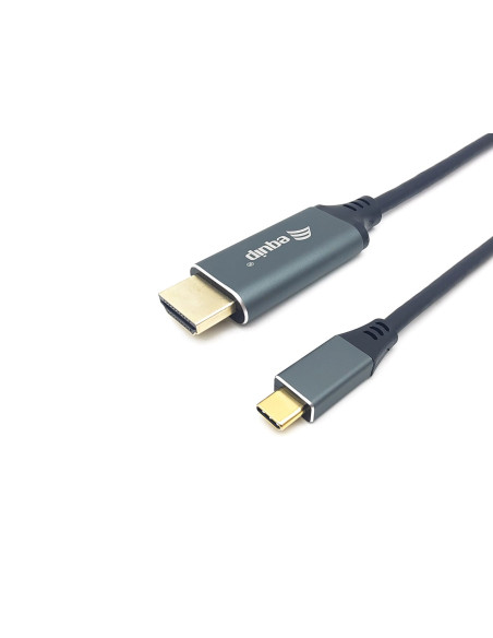 Equip 133416 Adapter Kablowy 2 M Usb Type-C Hdmi Typu A (Standard) Szary, Czarny