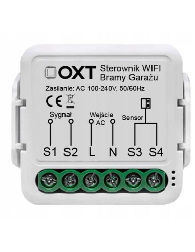 Moduł Oxt Z Sensorem Do Bramy Garażu Wifi Tuya