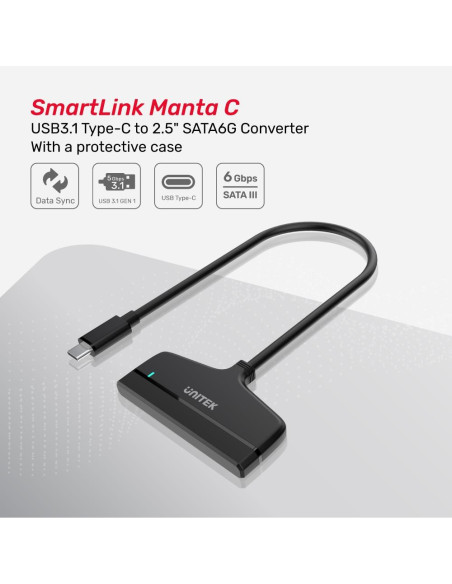 Unitek Y-1096A Stacja Dokująca Usb Type-C Czarny