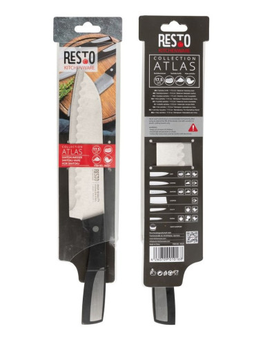 Resto Kitchenware 95321 Nóź Kuchenny Stal Nierdzewna 1 Szt. Nóż Santoku