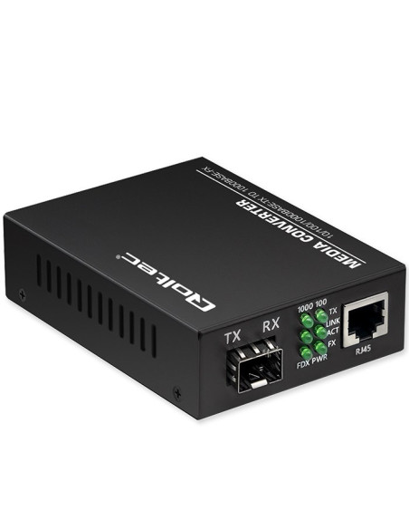 Qoltec Dwukierunkowy Media Konwerter Switch Ethernet 1X Rj45 1X Sfp| 1000Mb/S | 5V
